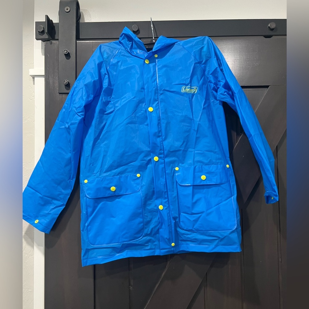 Coleman Blue and Yellow Raincoat Weather-Resistant Design